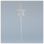 Γυαλινο Ραβδακι, με Χρυσο Αστερι, σετ 4τμχ, 6,3x19,5cm