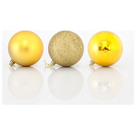 Μπαλα Πλαστικη, Χρυση, σετ 6τμχ, 8cm