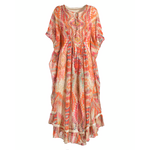 Ble Φορεμα/καφτανι Κοκκινο/ροζ/λευκο με Σχεδια one Size (100% Viscose)