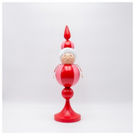 Γυναικα Αγιου Βασιλη, Κοκκινο Ροζ, Μεταλλικο,  14x13x45cm