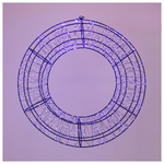 Στεφανι 38cm, 720 Led, 12v Μετασχηματιστη, Timer, Μαυρος Μεταλλικος Σκελετος, Μαυρο Χαλκινο Καλωδιο, μωβ Led, Προεκταση Παροχης 5m, Ip44