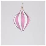 Πλαστικο Στολιδι, ροζ Λευκο, σετ 3τμχ, 10cm