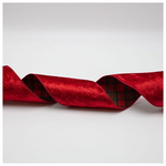 Κορδελα Πολυτελειας, Διπλης Οψης, Κοκκινο Βελουδο και Καρο, 914x10cm