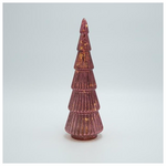 Γυαλινο Δεντρακι, Κοκκινο Μεταλλιζε, Φωτιζομενο, 8,5x26cm