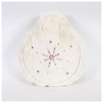 Μαξιλαρι Χριστουγεννιατικη Μπαλα, Λευκο Γουνινο με Χιονονιφαδα, 32x34cm