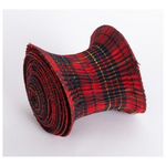 Κορδελα Σπιραλ, Κοκκινο Καρο, 5x12cm