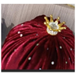 Ροδι, Βελουδινο, Μπορντο, με Κρυσταλλακια, 10cm