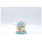 Διακοσμητικο Πολυρεζιν, Καπελο με Αυτια Λαγου, Γαλαζιο, 9x8.5cm