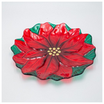 Πιατελα Αλεξανδρινο Κοκκινη, Γυαλινη Διακοσμητικη, 31cm