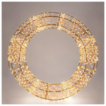 Στεφανι Φωτιζομενο, 4800 Θερμα Led, με Μετασχηματιστη, Χαλκου, 70cm