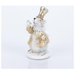 Διακοσμητικο Πολυρεζιν, Ποντικακι με Πουλακι, Σαμπανι, 5.5x7.5x11cm