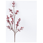 Κλαδι με Κοκκινα Χιονισμενα Berries, 65cm