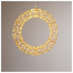 Φωτιζομενο Στεφανι 100cm, 2400 Mini Led, 31v Metaσχηματιστη, Χρονοδιακοπτη, Μπρονζε Χαλκινο Καλωδιο, Μπρονζε Μεταλλικος Σκελετος, Θερμο Λευκο Led, Προεκταση Παροχης 5m, Ip44