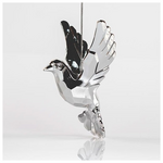 Πουλακι Ακρυλικο, Ασημι, 10,2x7,6cm