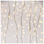 Κουρτινα, 360 led 3mm, 31v Μετασχηματιστη, Προγραμμα Snowfall & Μνημη, Διαφανo pvc Καλωδιο, Θερμο Λευκο led (H200 x W200cm, 20 Σειρες x 18 Led), Προεκταση Παροχης 3m, Ip44