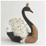Βελουδινος Κυκνος, Μαυρος, με Χαλκινο Γκλιτερ, 50cm