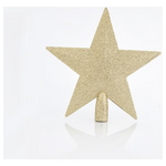 Κορυφη Δεντρου Αστερι Πλαστικο, Χρυσο με Glitter, 20,5cm