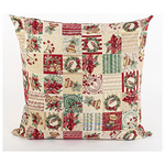 Μαξιλαρa, Μπεζ με Χριστουγεννιατικα Μοτιβα, 75cm