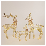 Φωτιζομενα Χρυσα  Ελαφια 62/100/102cm , 3 Σχεδια, 200/480/480 Mini Led, 31v Metaσχηματιστη, Χρονοδιακοπτη, Ασημι Χαλκινο Καλωδιο, Χρυσος Μεταλλικος Σκελετος, Θερμο Λευκο Led, Προεκταση Παροχης 5m, Ip44