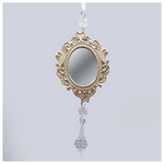 Στολιδι Κρεμαστο, Vintage  Καθρεφτης, Σαμπανι, με Κρυσταλλακι, 20x7.5cm