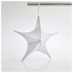 Αστερι Υφασματινο, Λευκο Μεταλλικο, 80cm