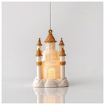 Καστρο Ακρυλικο Φωτιζομενο, Λευκο με Χρυσο, Μπαταριας, 7,4x11,3cm