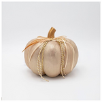 Κολοκυθα, Μεταλιζε Σκουρο Σαμπανι, με Φτερο, 16x20cm