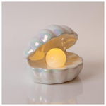 Κεραμικο Μαργαριταρι, Λευκο, Φωτιζομενο, Μπαταριας, 1  Θερμο Λευκο Led, 14.7x12.5x14cm