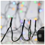 Σειρα, 400 led 3mm, 31v Μετασχηματιστη, 8 Προγραμματα & Μνημη, Πρασινο pvc Καλωδιο, Χρωματιστο Led, ανα 5cm, Προεκταση Παροχης 3m, Ιρ44