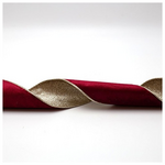 Κορδελα Πολυτελειας, Διπλης Οψης, Μπορντο Βελουδο και Glitter, 914x10cm