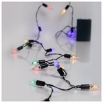 Σειρα, 20 led 5mm, Vintage Διακοσμητικo 1.2cm, Μπαταριας 3xαα, Χρονοδιακοπτη, Πρασινο pvc Καλωδιο, Χρωματιστο led ana 10cm, Προεκταση Παροχης 30cm, Ip20