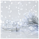 Σειρα, 100 led 5mm, 230v, 2 Επεκτασεις εωσ 9 Σετ, Λευκο Καουτσουκ Καλωδιο, Λευκο Led, ανα 10cm, Χωρις Παροχη, Ιρ65