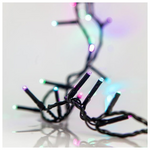 Σειρα, 300 led 3mm, 31v Μετασχηματιστη, 4 Επεκτασεις Μεχρι 3 Σεt, Πρασινο pvc Καλωδιο, Οπαλ(μπλε/πρασινο/μωβ/ροζ) Led, ανα 5cm, Προεκταση Παροχης 3m, Ip44