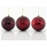 Μπαλα Πλαστικη, Βαθυ Κοκκινο, σετ 6τμχ, 10cm