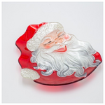 Πιατελα Αγιος Βασιλης, Γυαλινη Διακοσμητικη, 19x22cm