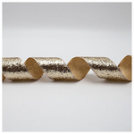 Κορδελα me Χρυσο Χοντροκομμενο Glitter, 6.30cm, 10m