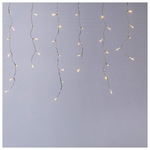 Βροχη Pro, 144 led 3mm, 36v & 6w Adaptor, 4 Επεκτασεις Μεχρι 3 Σετ, Διαφανο pvc Καλωδιο, Θερμο Λευκο led (Υ60 x Μ300cm, 5/7/5/7), Προεκταση Παροχης 3m, Ip44