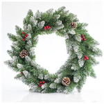 Στεφανι Χιονισμενο με Berry και Κουκουναρες, 50cm