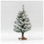 Ελατο Χιονισμενο Pvc, με Ξυλινη Σταυρωτη Βαση, 75cm