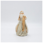 Διακοσμητικο Πολυρεζιν, Αγιος Βασιλης με Λιστα Δωρων, Σαμπανι, 9x15cm