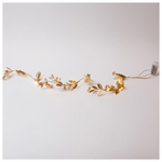 Φωτιζομενη Γιρλαντα me Χρυσα Μπουμπουκια 150cm, 16 Θερμα Λευκα Mini Led, Μπαταριας 3xaa, Timer, Προεκταση Παροχης 30cm, Ip20