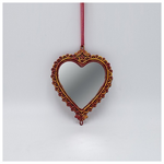 Στολιδι Κρεμαστο, Vintage Καθρεφτης Καρδια, Μπρονζε, 12.5x12cm