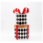 Μεταλλικα Δωρακια, Μαυρο Καρο με Κοκκινο, 40cm