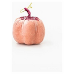 Βελουδινη Κολοκυθα Ροζ, με ροζ Γκλιτερ, 8cm