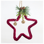 Αστερι Βελουδινο Κοκκινο, 17x18,5x3cm