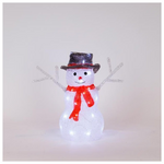 Ακρυλικος Χιονανθρωπος, Μετασχηματιστη, 40 Λευκα Led, 31x18x34cm, Προεκταση Παροχης 5m, Ip44