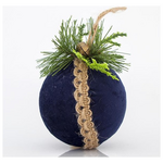 Μπαλα Βελουδινη, Μπλε, 8x8x10cm