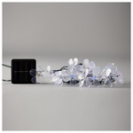 Σειρα, 80 led 5mm με Λουλουδια, Ηλιακο Συλλεκτη με Αισθητηρα Φωτος, 8 Προγραμματα, Πρασινο pvc Καλωδιο, Πολυχρωμο Led, ανα 10cm, Προεκταση Παροχης 1m, Ιρ44