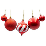 Πλαστικα Στολιδια, Κοκκινο, Διαφορα Σχεδια, σετ 23τμχ