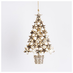 Ακρυλικο Δεντρακι, Χρυσο, Γυαλιστερο, 16,5cm